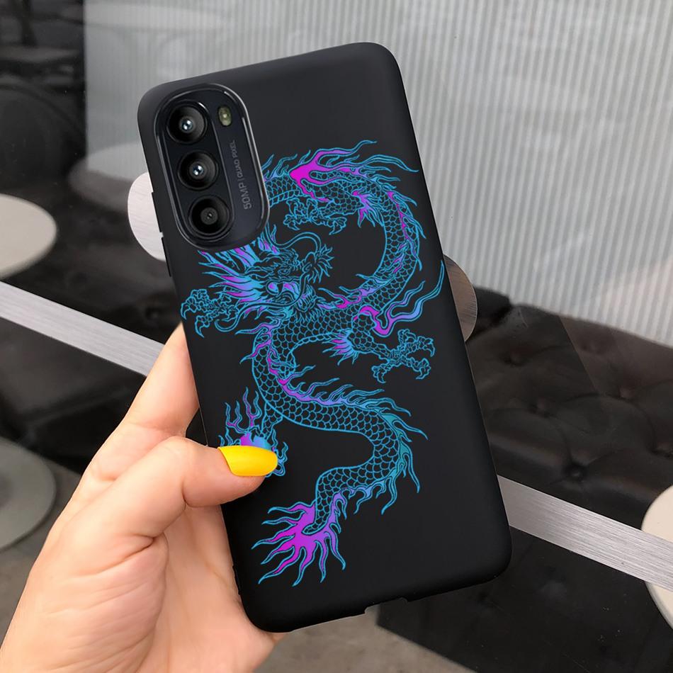 For Moto G52 Case G22 2022 Fashion Girl Flower Pattern Black Silicone Soft Phone Cover For Motorola Moto G52 G52 Cover G42 4G