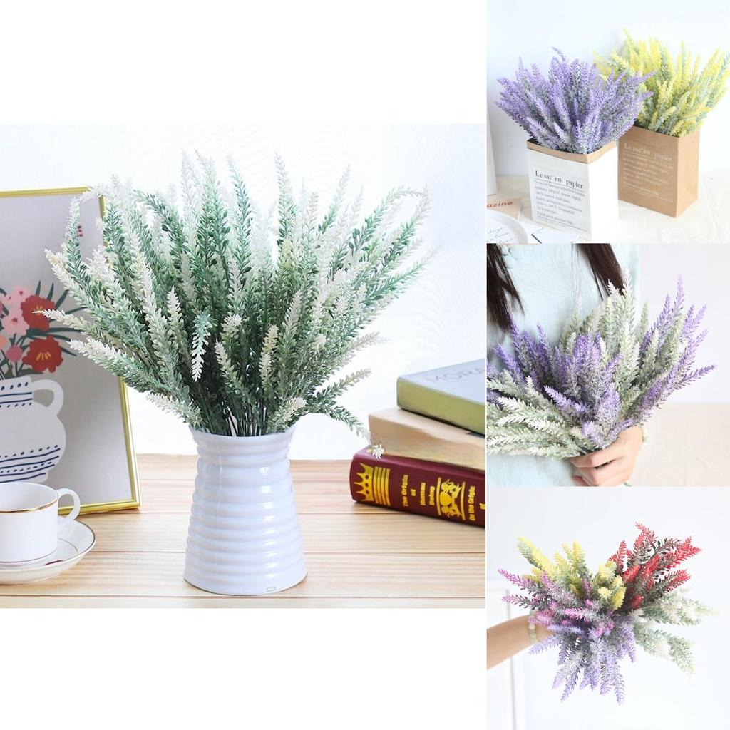 Flocked Lavender Artificial Blooms With 36cm Height For Wedding Venue Decoration And Photography