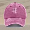Mens Vintage Washed Baseball Cap  Adjustable Lightweight Retro Geometric Line Print Design Casual Hat for Casual Attire Mult