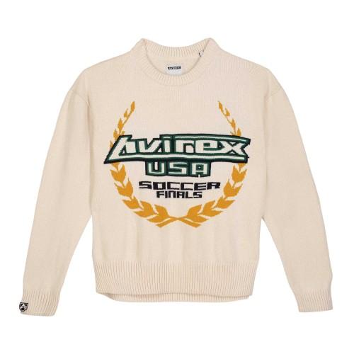 Avirex Mens Soccer League Crew Neck Jumper