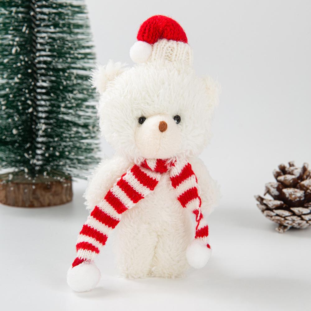 Plush Bear with Scarf - DIY Decorative Doll for Christmas Tree or Gift