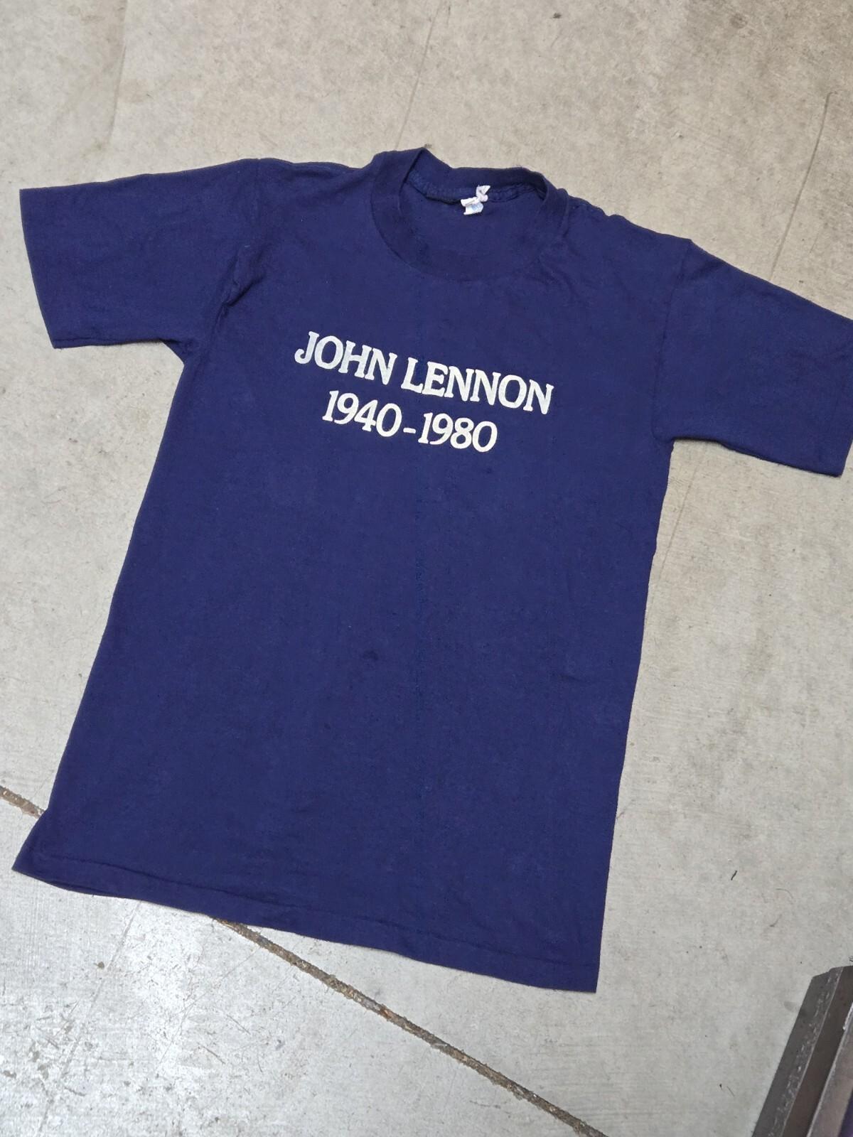 Vintage John Lennon Shirt Medium Single Stitch 1940-1980 Memorial The Beatles Unisex T-Shirt M