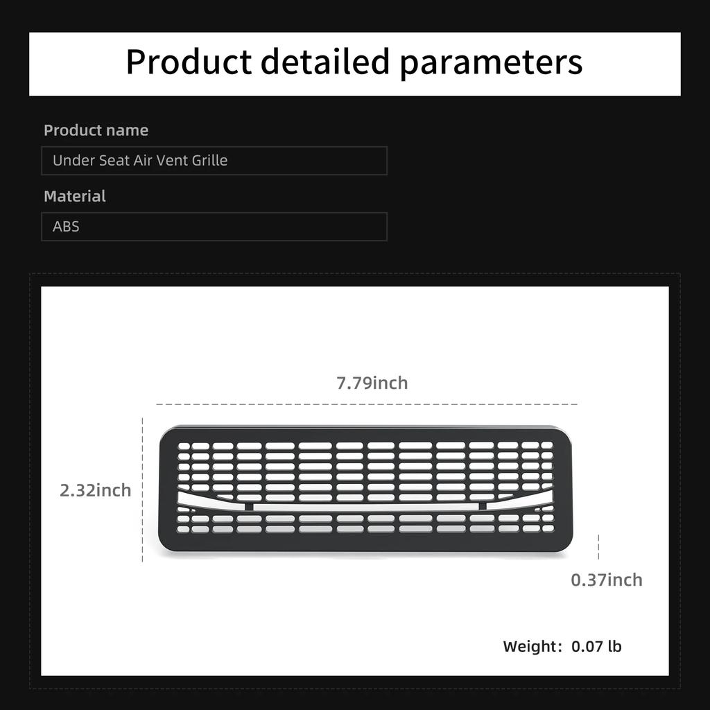 ABS Air Outlet Protective Cover Car Seat Air Outlet Grille for Tesla Model Y Launch 2025 Juniper Air Vent Outlet Cover