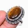 Tiger Eye Gemstone Handmade 925 Sterling Silver Jewelry Ring Size 8 SU-8988