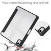 For iPad Mini 7 6 8.3'' with Pencil Holder-[Tri-fold Stand + Auto Wake/Sleep], High-grade Acrylic Case Transparent Back Cover