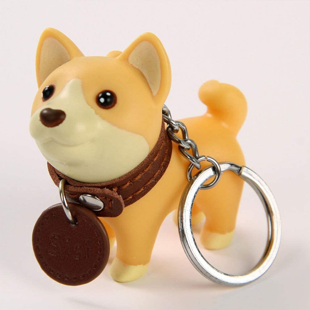 Shiba Inu Black Shiba Inu Pair Dog Bag Cute Small Day Gifts for Boyfriends and Set of 2 [WOWTAC] Keychains, Keychains, Keychains, Keyrings, Charms,