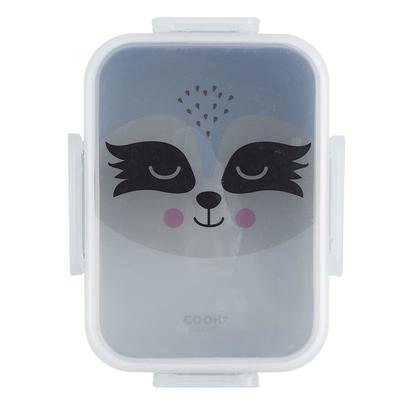 LUNCH BOX for School Raccoon Plastic LUNCH BOX