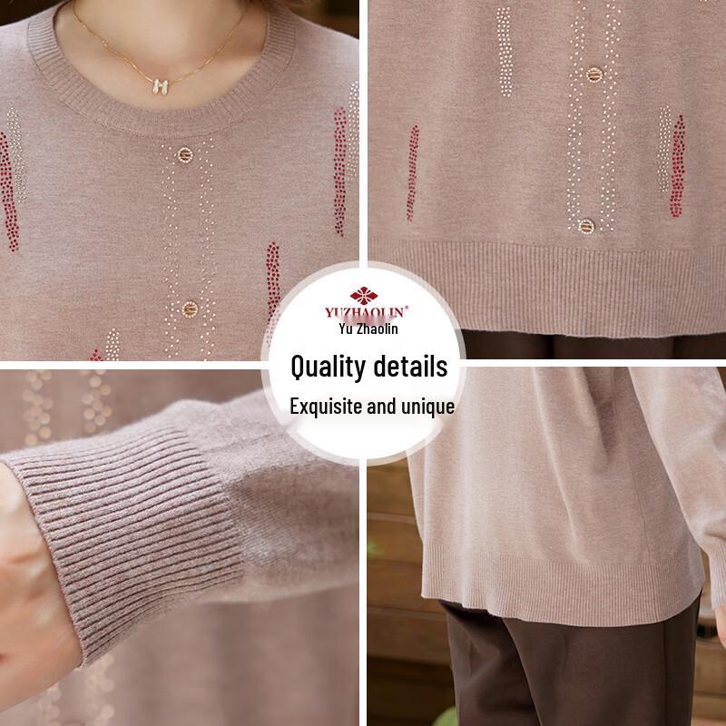 Yuzhaolin Women's Knitted Long-Sleeve Pullover Top