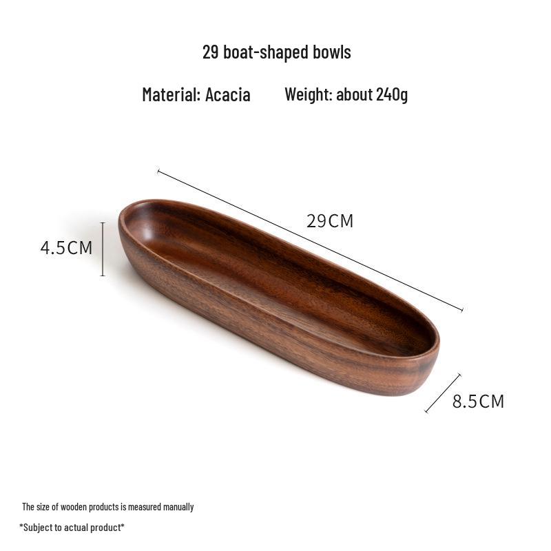 Solid Walnut Wooden Fruit & Salad Bowl - Round Plate for Dining & Household Use