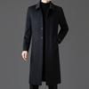 Lapel Men's Autumn and Winter New Fashion Business Medium and Long Middle-aged Coat