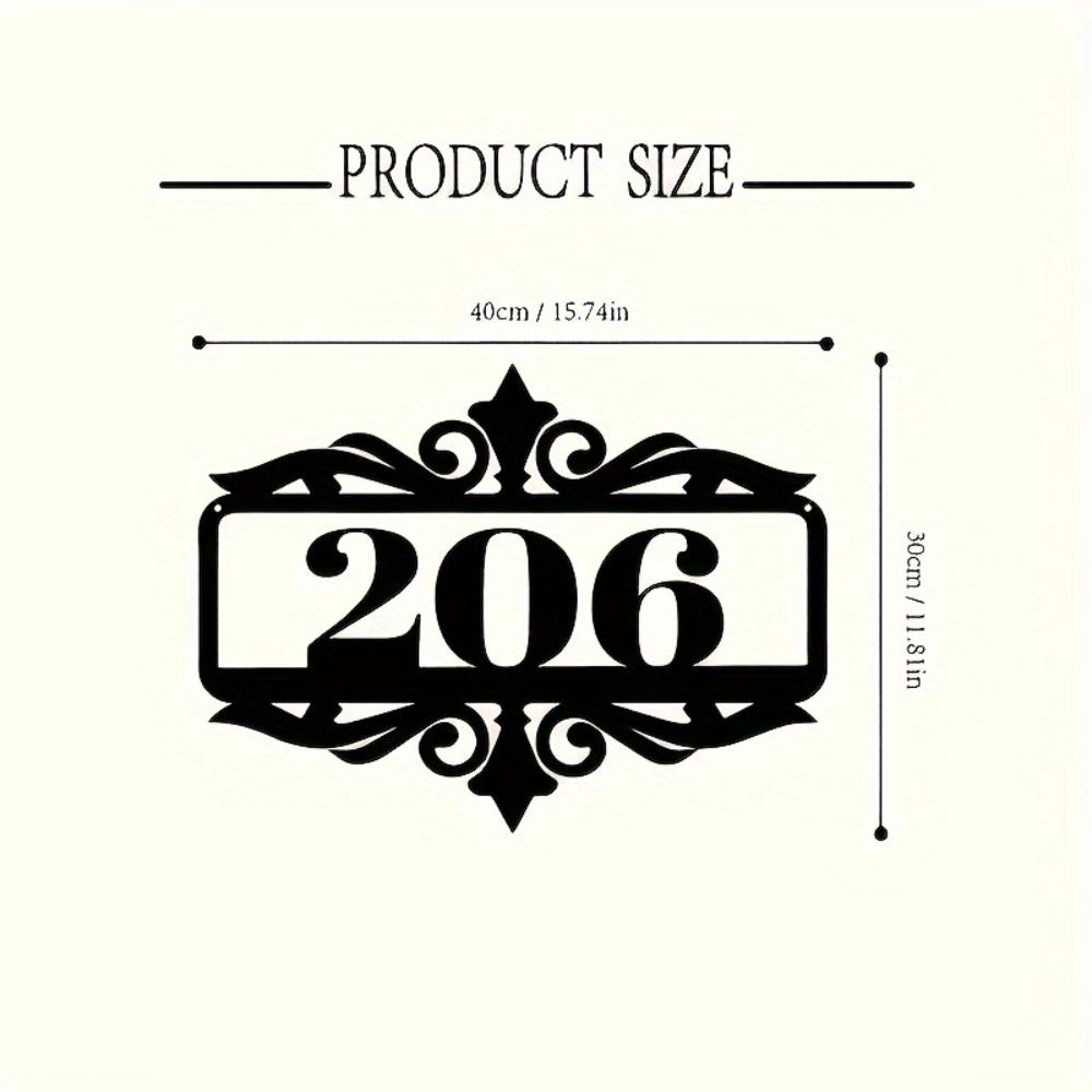 Custom Metal Wall Art Sign Personalized Address Plaque Decorative Home Entrance Outdoor Decor Easy Install