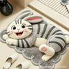 Bathroom Floor Mat Quick-drying Water-absorbing Dirt-resistant Non-slip Mat Toilet Door Foot Pad Cartoon Animal Diatom Mud Floor Mat