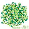 22/42pcs Apple Clay Beads Handmade Polymer Clay Beads Fruit Beads Flat Apple Shape Spaced Beads Jewelry Making DIY Keychain Bracelet Crafts