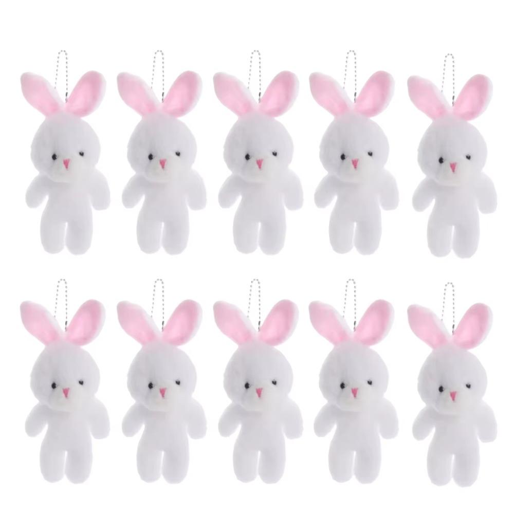 

10Pcs Keyring Little Rabbit Plush Toy Stuffed Easter Party Bunny Plush Dolls Girl 10Pcs /set