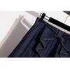 DIMANAF 2026 Summer Plus Size Women Skirts Elastic Waist Denim Blue Oversize Casual Lady Long Skirts Cotton Solid A-Line
