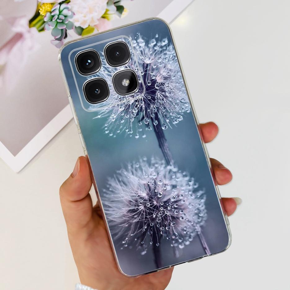 For Xiaomi 14T Pro Case Stylish Flowers Painted Cover 6.67'' Clear Silicone Phone Case For Xiaomi Mi 14T 14TPro Mi14T Soft Shell