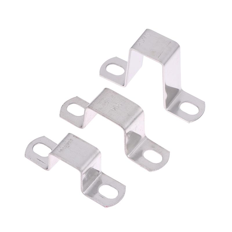 5Pcs Thickened U-Shaped 304 Stainless Steel Horseback Tube Saddle Clip Buckle Throat Hoop Ohm Tube Card Pipe Fixing Clamps