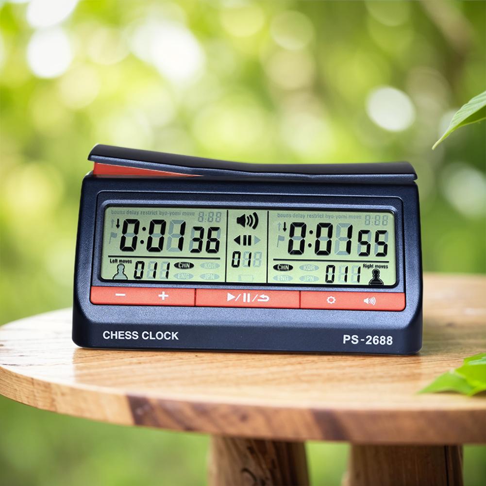 Chess Games Timer USB Charging Chess Clock Hour Meter Stopwatch with Delayed Countdown Function for International Chess China Mainland