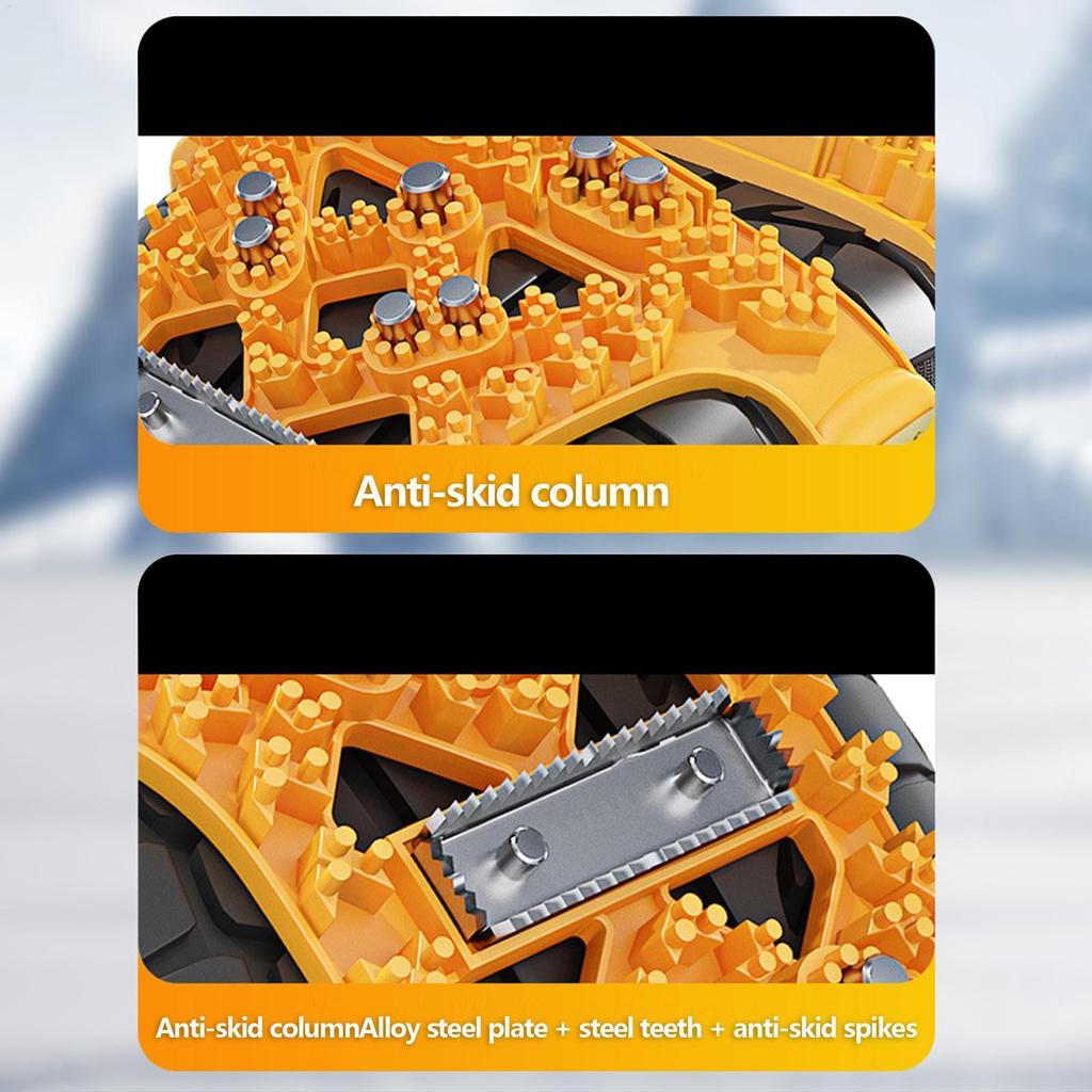 Car Snow Chains Anti Snow Auto Tire Chains Heavy Duty Traction Tire Chains Traction Mud Chains For Emergency Snow ICE Mud