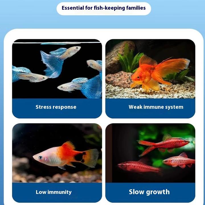 Rybí elektrolýza vícerozměrná gupka nedává speciální lék rybám na podporu růstu a rozmnožování, prevence stresu 130g