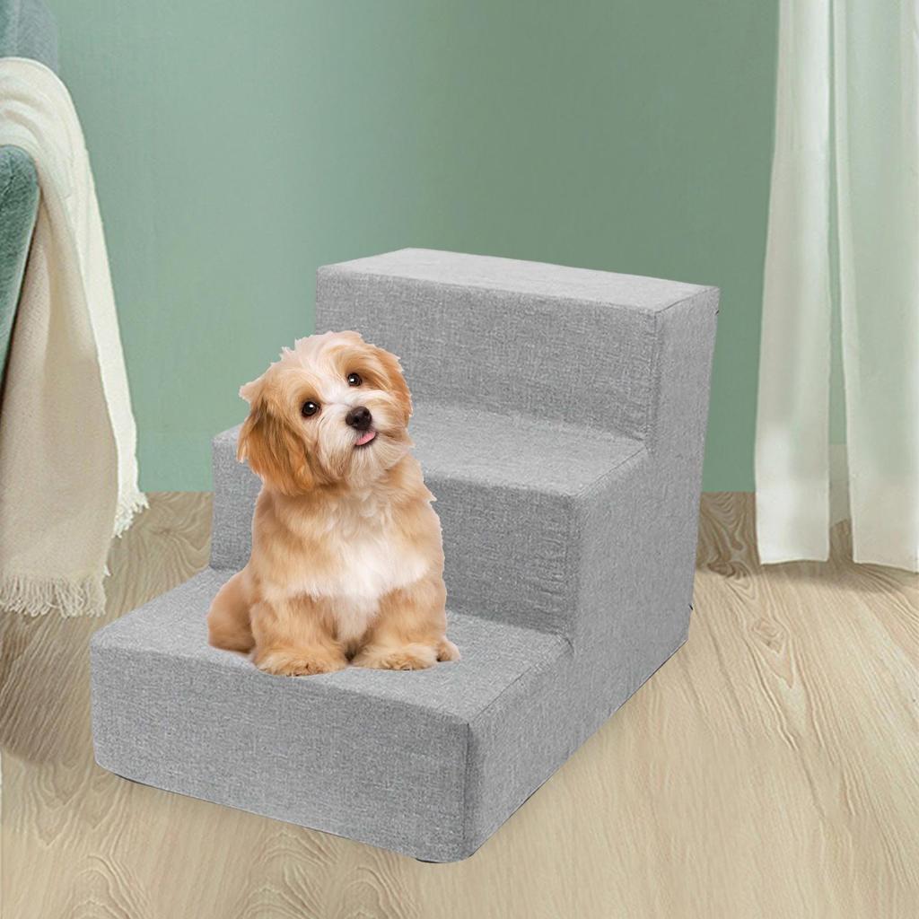 Pet Steps, Washable Removable Cover Ladder Ramp for Kitten High Bed Climbing Cats Non Slip