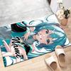 Custom Hatsune Miku Mat Personalized Name, Polyester Washable Indoor Entryway Rug, Gift for Christmas, Easter, Thanksgiving Day
