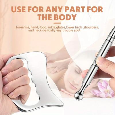 Stainless Steel Gua Sha Massager For Face Body Muscle Scraping Tool Body Deep Tissue Fascia Face Relaxation Massage Body Shaping
