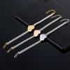 18K Gold Plated Three-Color Heart Mesh Bracelet