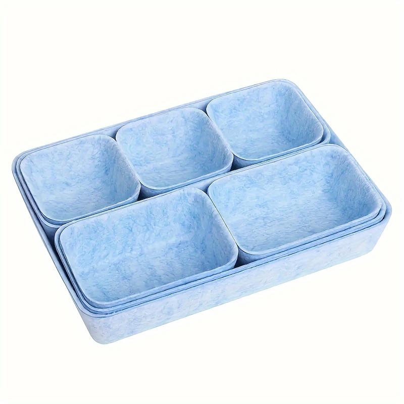 8-Pack Felt Drawer Organizer Trays, Desktop Dividers Space-Saving Office Supplies And Jewelry Storage, Multi-Compartment Desk Organizer for Home