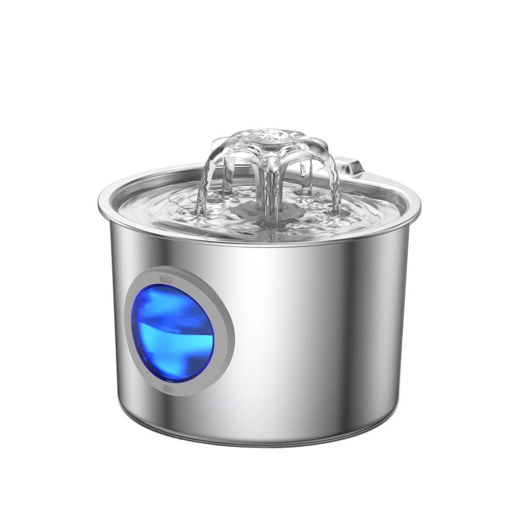 Pet Love Stainless Steel Automatic Water Fountain for Dogs & Cats, Large Capacity