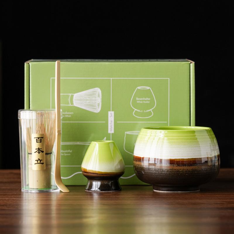 Japanese Matcha Blender Set Bamboo Whisk Teaspoon Brush Teaspoon Kiln Tea Tool Sets Indoor Drinking tea Brewing
