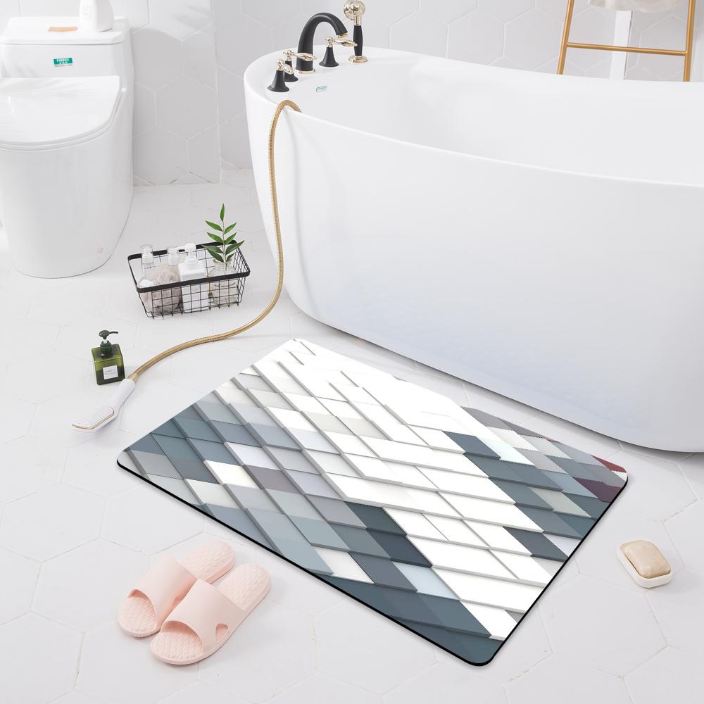 Modern Non-slip Absorbent Mat Decoration Bedroom Door Mat Kitchen Floor Mat Bathroom Shower Rug
