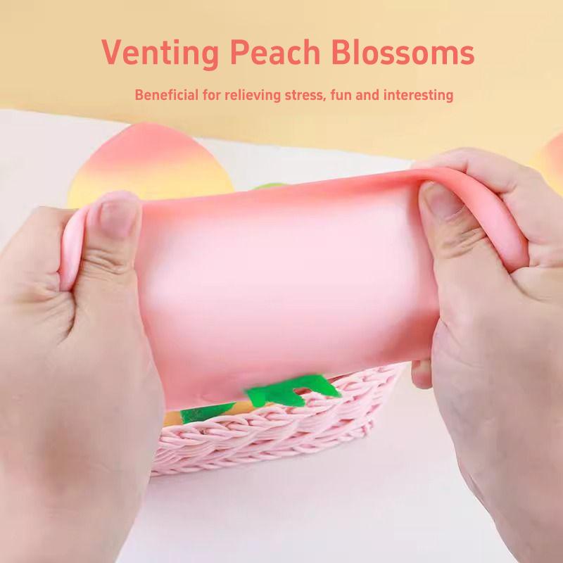 Peach Stress Ball Simulation Peach Release Ball Slowly Rebound Stress Relieving Toy Adults Kids Relieving Toy Home Decoration