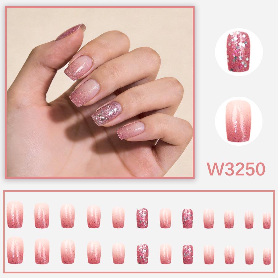 European & American Whitening Daily Wear Nail Art - Medium-Long Style
