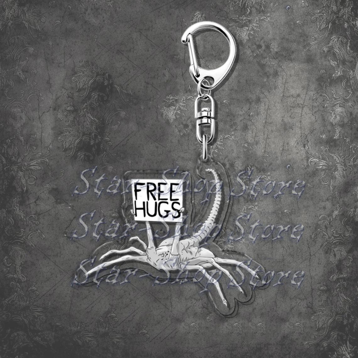 

Horror Scary Movie Keychain Key Chain Ring for Bag Sci Fi Science Fiction Keyring Jewelry Outer Space Fans Halloween Gift
