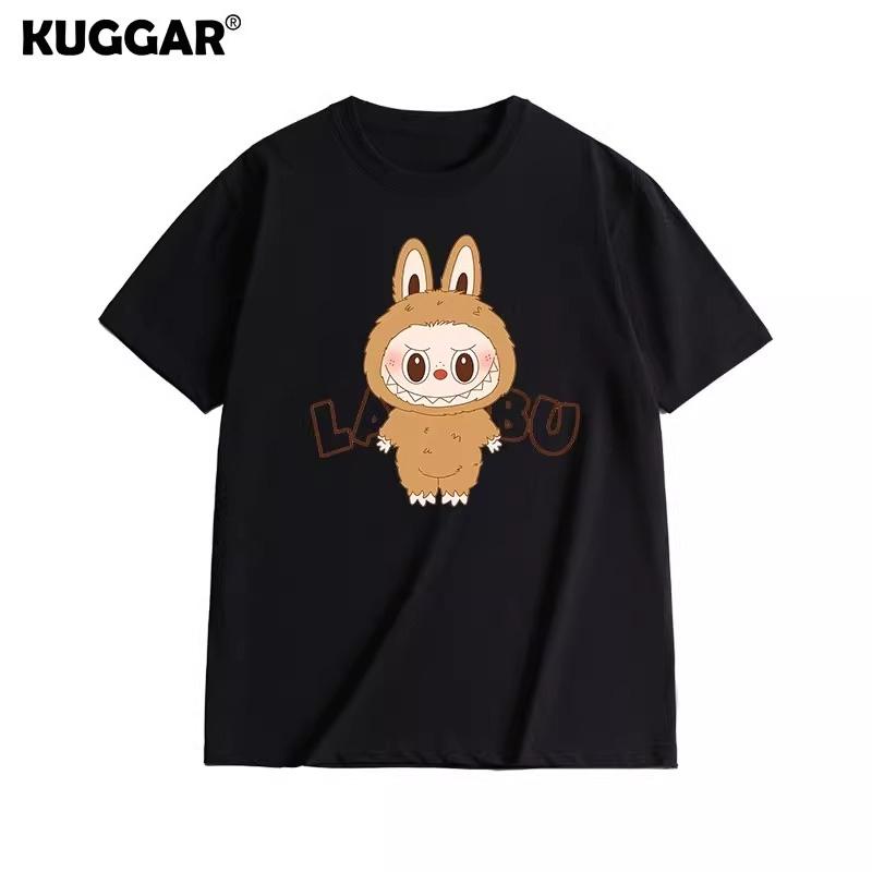 

Pure Cotton T-shirt with Short Sleeves for Both Men and Women Pure Cotton Cartoon Print Peripheral Clothing for Summer 150