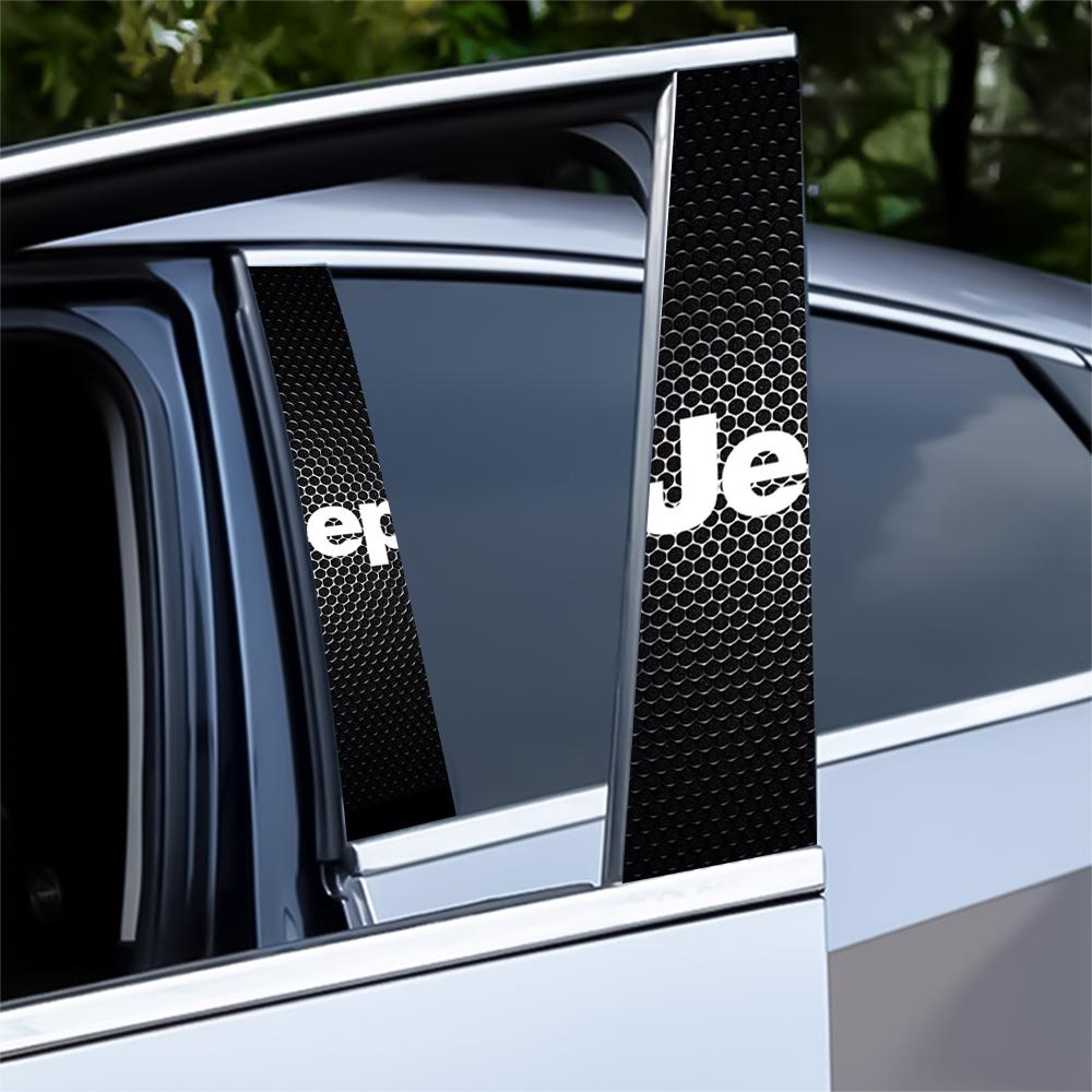 Car Middle Column Creative Sticker Scratch Protection Decorative Paster Car Supplies For JEEP Renegade Patriot Wrangler Cherokee
