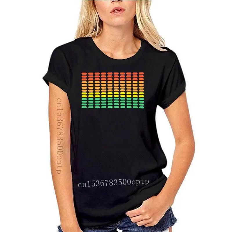 

2022 Hot Sale Sound Active Equalizer El T Shirt Equalizer Light Up Down Led T Shirt Flashing Music Activated Led tshirt 4XL
