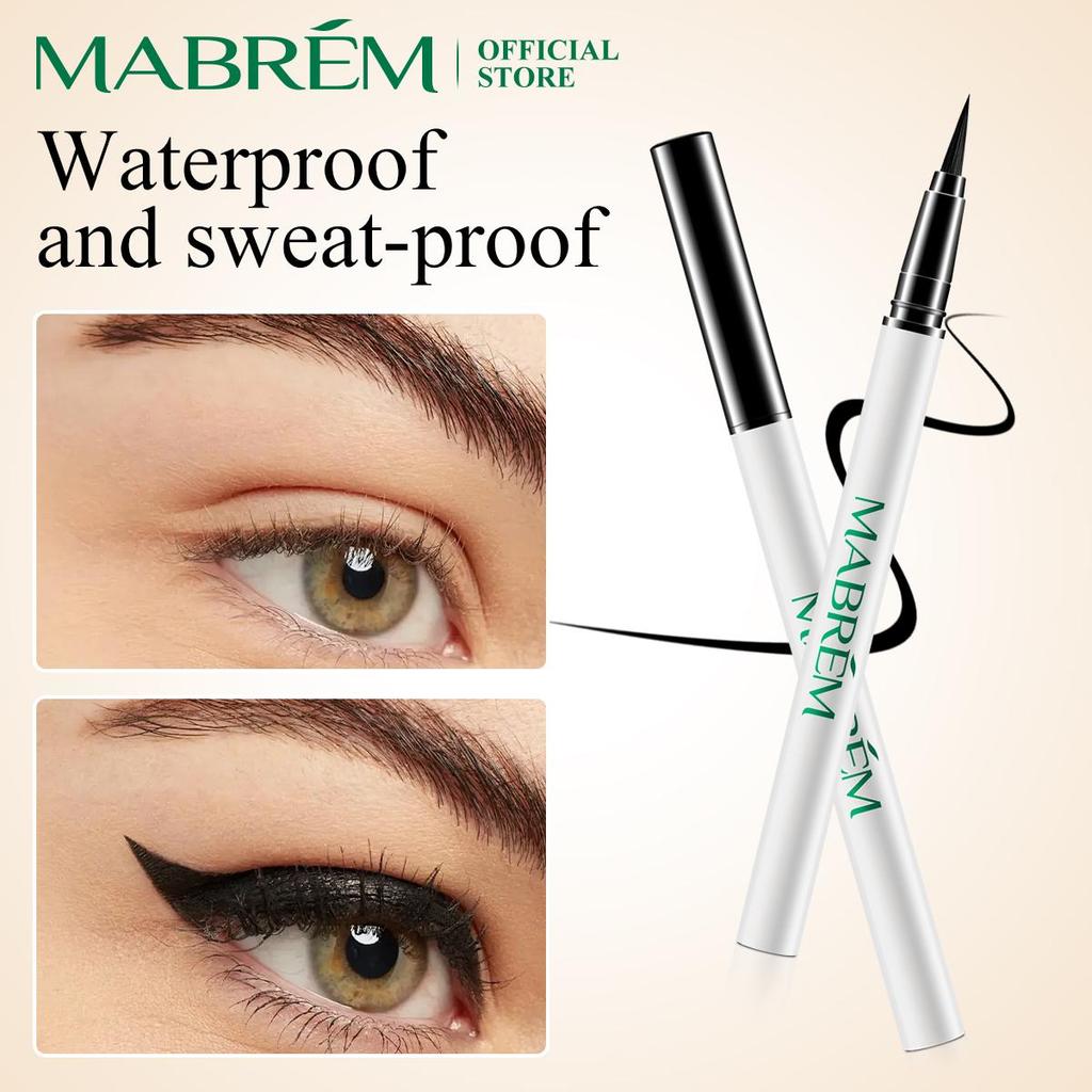 MABREM Černá dlouhotrvající tužka na oční linky Voděodolná tužka na oči Kosmetický kosmetický make-up odolný proti rozmazání