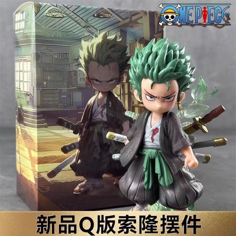 One Piece Q Version Figure Cute Nika Luffy Zoro Sanji Yamato Model Statue Anime Collectible