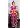 African Women's Plus Size Chiffon Print Beach Dress and Robe Set