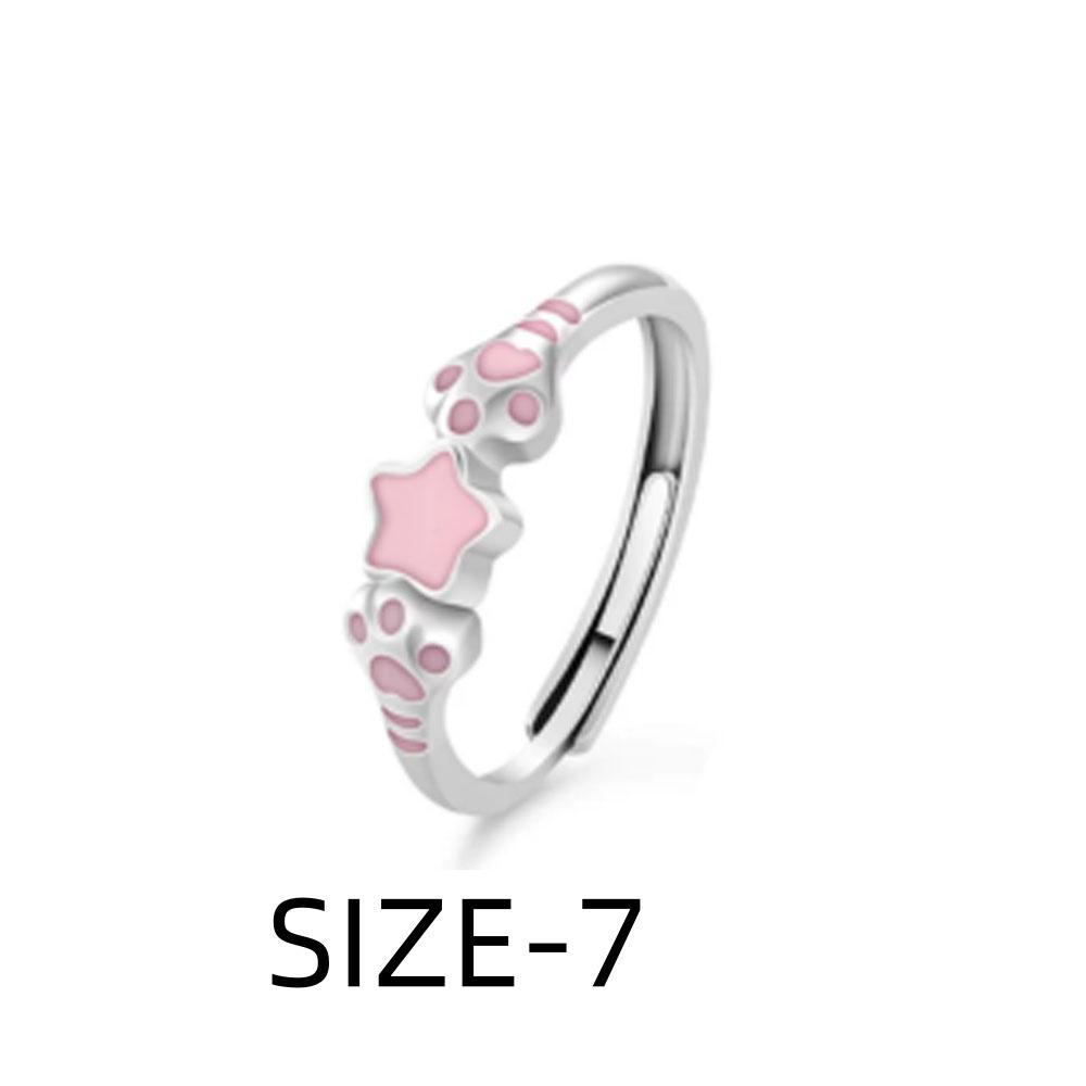 Brand New Copper Metal Leopard Print, Small Cat, Frog, Animal Pendant Bead Component Pink Dog Paw Ring, Compatible With European Bracelet High