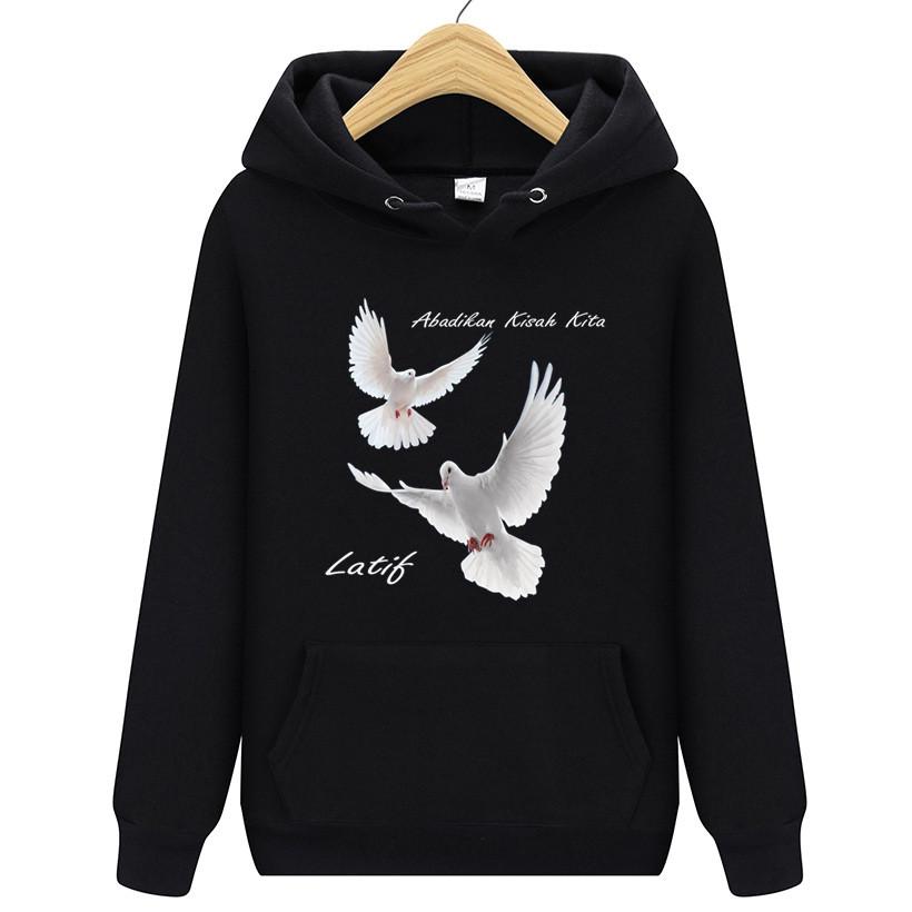 We Are Working Hard To Create a World Peace Dove Men's Hoodie with Creative Round Necked Clothing