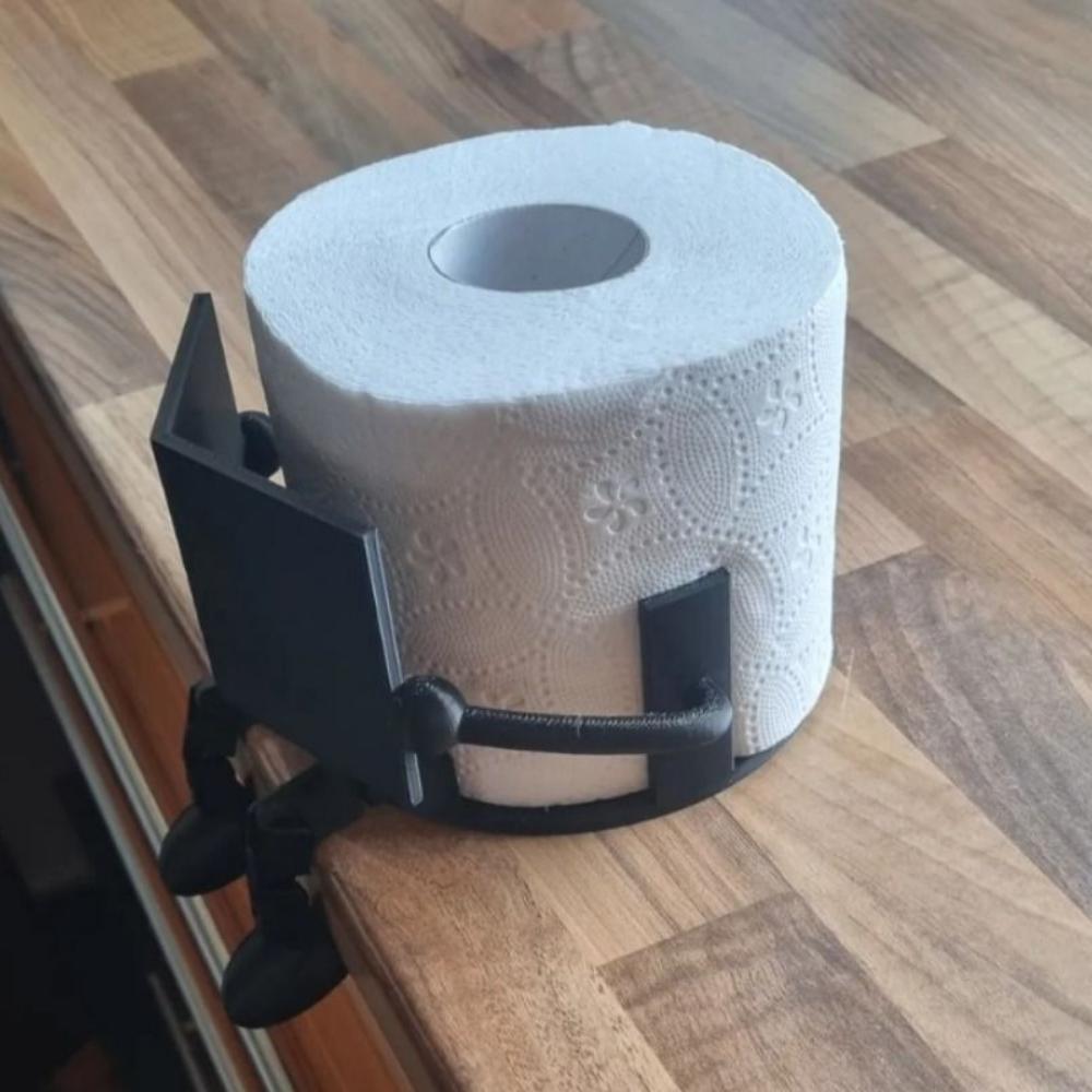 Reusable 3D Printed Tissue Holder Creative Towel Roll Rack  Bathroom Accessory