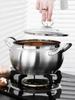 Stainless Steel Pot Hotpot Induction Cooker Gas Stove Pot Home Kitchen Cookware Soup Cooking Pots for Cooking Milk Chaffing Dish