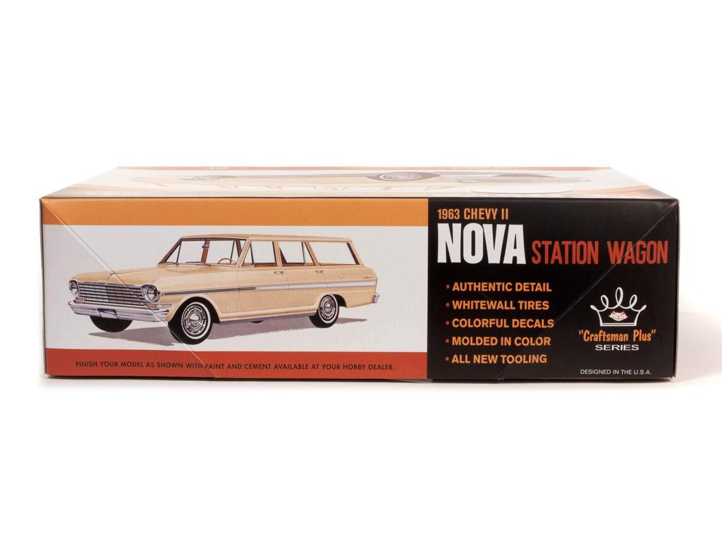 Plastikový model vozu AMT Chevrolet II Nova Station Wagon 1963, AMT1202, měřítko 1:25