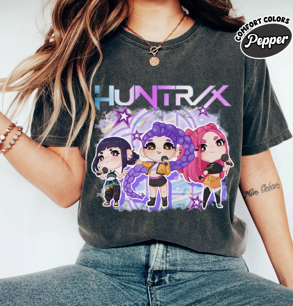 

Kpop Demon Hunters Kids Shirt Huntrix Girl T-shirt Kpop Idol Group Shirt Mira Rumi Joey Shirtdemon Hunter Merch Gift For Fan 3XL