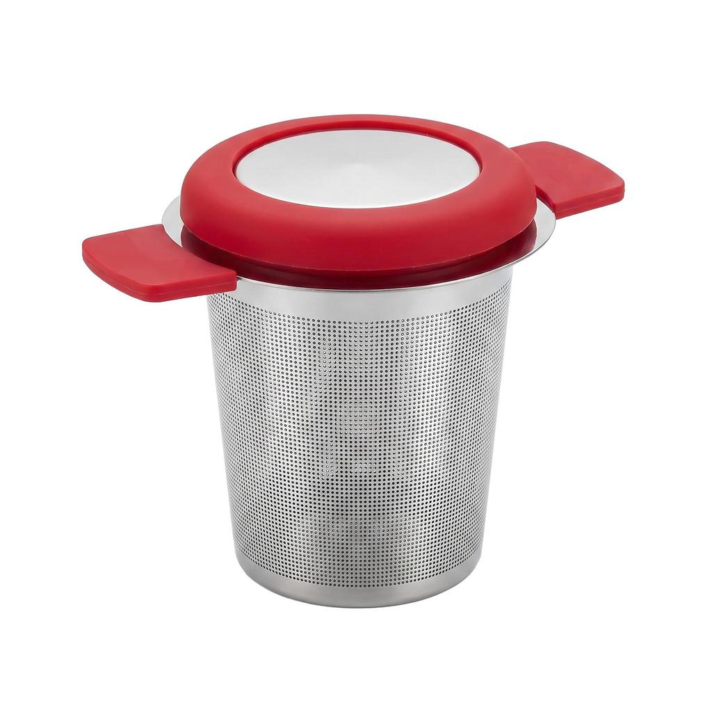 304 Stainless Steel Tea Infuser with Silicone Lid - Tea Strainer, Separator, and Leaf Filter Set Accessories
