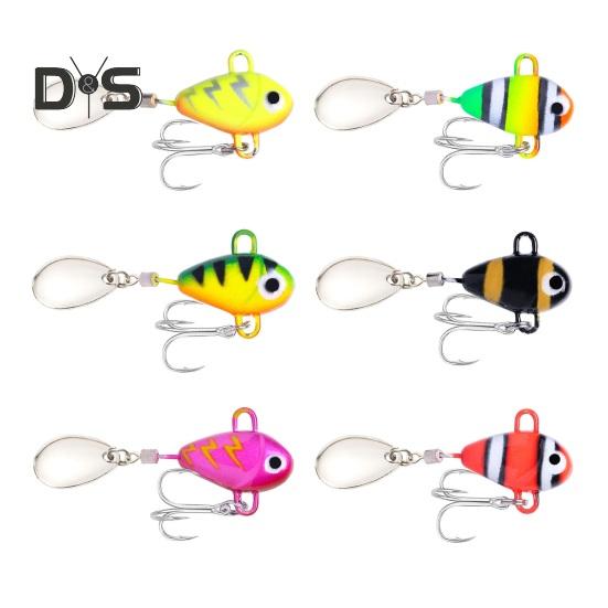 

6 шт. 10 г/5 см VIB рыболовная приманка с тройным крючком, спиннинг, блестки, дальний заброс, металлическая жесткая искусственная блесна, приманка для соленой воды, пресноводного окуня, судака 6pcs