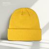 Solid Color Simple Knitted Hat for Women Autumn and Winter Warm Woolen Hat New Pullover Hat  Versatile Cold Hat for Men
